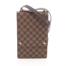 LOUIS VUITTON PORTOBELLO DAMIER EBENE SHOULDER BAG PVC LEATHER BROWN