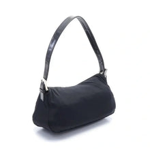 FENDI MAMMA BUCKET ONE SHOULDER BAG COTTON JERSEY LEATHER BLACK