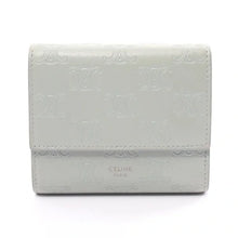 CELINE SMALL TRIFOLD WALLET TRIOMPHE TRIFOLD WALLET LEATHER LIGHT BLUE