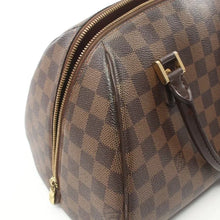 LOUIS VUITTON RIVERA MM DAMIER EBENE HANDBAG PVC LEATHER BROWN