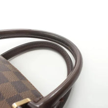 LOUIS VUITTON RIVERA MM DAMIER EBENE HANDBAG PVC LEATHER BROWN