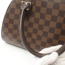 LOUIS VUITTON RIVERA MM DAMIER EBENE HANDBAG PVC LEATHER BROWN