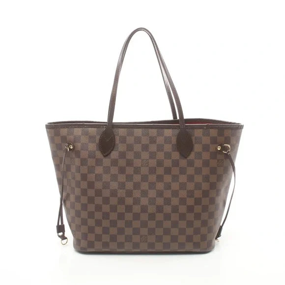 LOUIS VUITTON NEVERFULL MM DAMIER EBENE SHOULDER BAG TOTE BAG PVC LEATHER BROWN