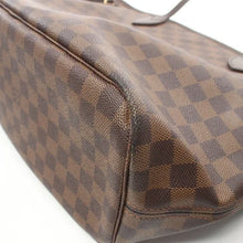 LOUIS VUITTON NEVERFULL MM DAMIER EBENE SHOULDER BAG TOTE BAG PVC LEATHER BROWN